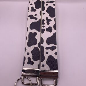 Cow Print Wristlet with Silver Keyring